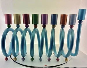 Unusual and  Beautiful   Menorah.  Enjoy  it This Chanukkah. Quick shipping. NEW - Picture 1 of 9