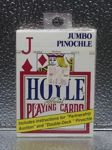 Hoyle Official Playing Cards Jumbo Pinochle Deck Nevada Finish New Factory Seal - Picture 1 of 7