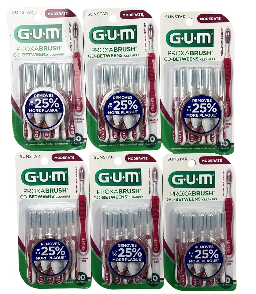 GUM Proxabrush Cleaners MODERATE 10 Each ( 6 pack ) - Image 1 of 1