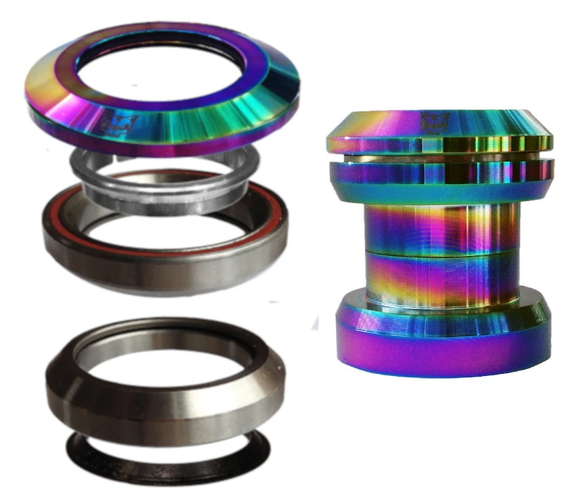 TEAM DOGZ REGENBOGENKOPF SET PRO STUNT SCOOTER HEADSET 1 1/8" INTEGRIERT ODER VOLL