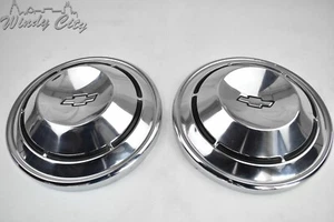 CHEVY DOG DISH HUB CAPS - Picture 1 of 2