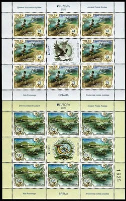 1521 SERBIA 2020 - EUROPA - Ancient Postal Routes - MNH Mini Sheet - Image 1 of 2
