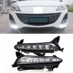 2X For Mazda 3 2010-2013 Front Bumper Left Right Daytime Running Light Led White - Picture 1 of 4