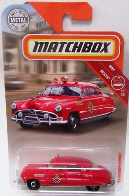 Matchbox '51 Hudson Hornet RED Classic Fire Chief Car MINT on Long Card NEW 2018 - Image 1 of 2