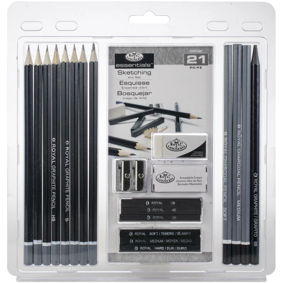 Conjunto de lápis de esboço Royal & Langnickel Rart-200 Essentials 21 peças - Imagem 1 de 1