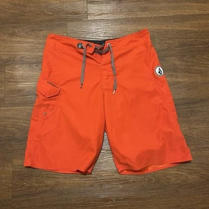 Volcom Board Shorts Red Two Way Stretch Men’s Size 32, 11” Inseam - Picture 1 of 10