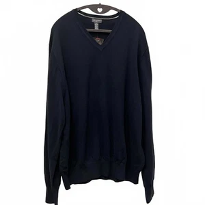 Van Heusen Flex Herren Gr. 2XL XXL V-Ausschnitt Baumwolle Acryl Mischung Pullover Blau NEU - Bild 1 von 6