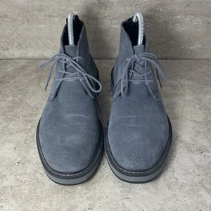 Calvin Klein Blue Gray Suede Chukka Boots Size 7 - Picture 1 of 9