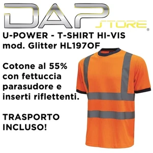 U-POWER - T-shirt HI-VIS mod. Glitter HL197OF - banda refrangente/traspirante - Foto 1 di 1
