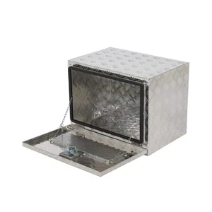 24in Truck Bed Tool Box, 24" x 18" x 17" Aluminum Pickup Storage Toolbox, Tra... - Picture 1 of 9