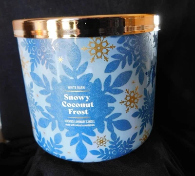 White Barn Snowy Coconut Frost 3 Wick Candle - Bath And Body Works - Image 1 of 2