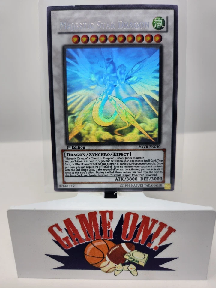 YuGiOh Majestic Star Dragon SOVR-EN040 1st Edition Ghost Rare LP - Image 1 of 4