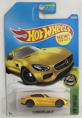 风火轮 1: 64 HW Exotics '15 梅赛德斯-AMG GT 2/10 (2017) 黄色 — 第 1/2 张图片