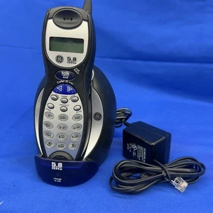 Oryginalny GE (25838GE6-A) Czarny jednoliniowy telefon bezprzewodowy 5,8 GHz z zasilaczem - Zdjęcie 1 z 8