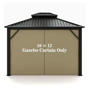 Gazebo Universal Replacement Privacy Curtain – Hugline 10' x 12' Gazebo Side ... - Picture 1 of 6