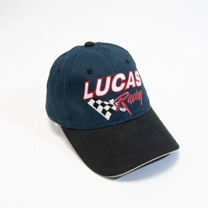 Lucas Racing Hat Cap Baseball Navy Blue Adjustable Strap Embroidered Logo - Bild 1 von 9