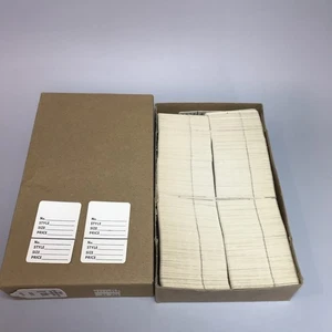 900 Blanco Precio Etiqueta 2 Piezas Perforado Sin Cuerdas Nº "Caja abierta de 4-1 7/8"" X 1 1/4""" - Imagen 1 de 4