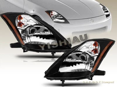 APTO PARA FAROS PROYECTOR 350Z 2003-2005 FAROS DELANTEROS NEGROS Foto 1 de 3