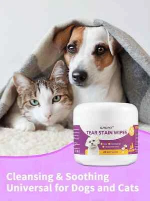 BRANDED GJYC PET 1-Pack Pet Eye Wipes Gentle Tear Stain Remover Wipes For Cats And Dogs*