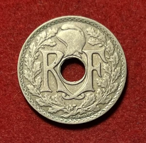 France 25 Centimes 1918 Copper-Nickel Coin KM#867a T6203 - Picture 1 of 2