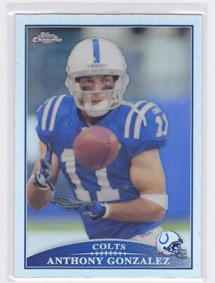 2009 Topps Chrome - Refractors Parallel Not #'d - Anthony Gonzalez #TC95 - Image 1 of 2