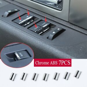 Chrome ABS Window Lift Switch Button Decoration Trim Kit For Ford F150 2009-2014