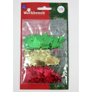 Jo-Ann Santa's Werkbank Weihnachten Konfetti 3 Stück Bäume Rentier Sterne NEU - Bild 1 von 2