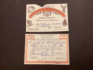 ICOLLECTZONE US RW35 1969 Federal Duck Stamp on Wisconsin License fresh - Picture 1 of 2