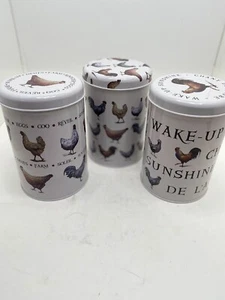 3 Piece Chicken Tin Can Canister Type  - Bild 1 von 11