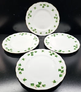 4 Colclough Ivy Leaf Dinner Plates Set Vintage Scallop Gold Dish England MCM Lot - Picture 1 of 24