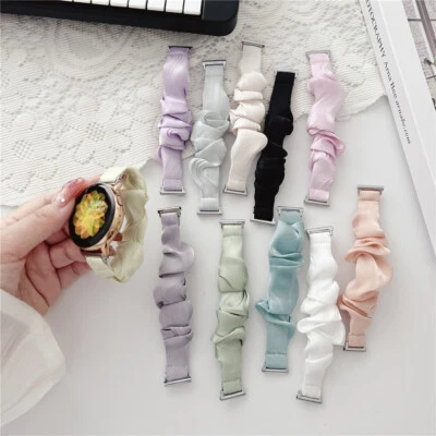 Women Scrunchie Bracelet Band for Samsung Galaxy Watch 3 4 5 6 7 Active2 40/44mm - Image 1 of 4