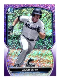 2023 Bowman Chrome Jacob Berry Purple Shimmer Refractor /250 #BCP-243 - Bild 1 von 2