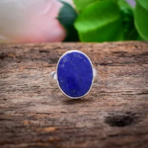 Increíble Lapislázuli Gema 925 Plata de Ley Handmade Anillo Regalo para Ella - Imagen 1 de 5