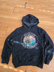 VOLCOM YOUTH BOYS KIDS 10-12 LARGE HOODIE GRAY PULLOVER PEACE IS PROGRESS - Picture 1 of 2