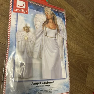 Smiffys Angel Costume, White (Size M) - Picture 1 of 10