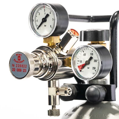 HIWI CO2-Druckminderer für Aquarien. Doppelkammer | Magnetventil