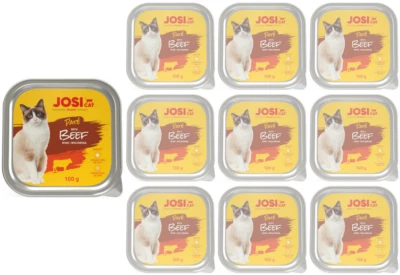 Josera JosiCat Nassfutter für Katzen Häppchen in Gelee Getreidefrei 10x100g