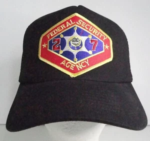 Parche bordado con logotipo bordado de película de seguridad federal de Outland en gorra/sombrero negro para camionero - Imagen 1 de 3