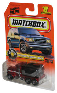 Matchbox Big Movers Series 2 (1997) Red Peterbilt Cement Truck Toy 8/75 - (Crack