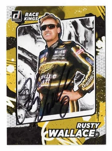 AUTOGRAPHED Rusty Wallace 2022 Donruss Racing RACE KINGS (#2 Miller Genuine Draf - Picture 1 of 2