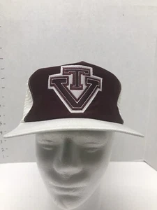 VTG Virginia Tech Hokies Snapback Trucker Cap Hat 80’s New Era Made USA NCAA - Picture 1 of 10