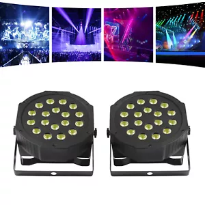 2PCS Beam Moving Head Stage Light RGB Spot Lighting DJ Disco DMX Stage Light 18W - Picture 1 of 16