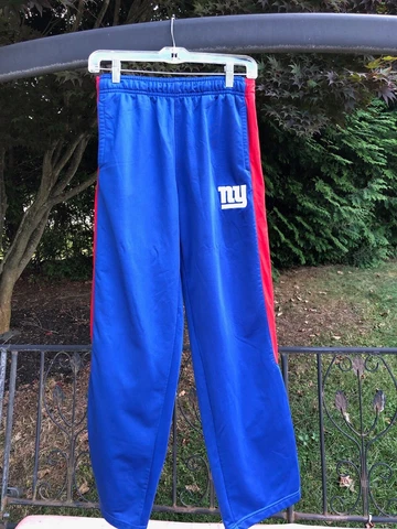 NY Giants NFL Team Apparel Boys Athletic Pants Size L Logo with Colors Cover