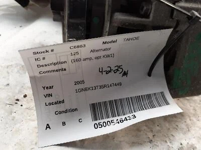 Alternador usado compatible con: Chevrolet Tahoe 2005 160 amperios opt KW1 grado A Foto 1 de 4
