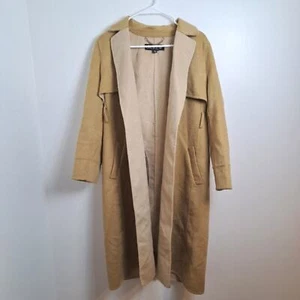 J. Langer hellbrauner Harriet-Trenchcoat Harriet mit Pelz und Wollmischung für draußen Größe Small - Bild 1 von 11