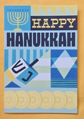 Happy Hanukkah Greeting Card/ (+ Envelope 4x6.0").  - Image 1 of 4