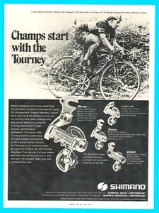 1974 SHIMANO Bicycle Derailleur Freddy Martens PRINT AD World Champion race team - Picture 1 of 3