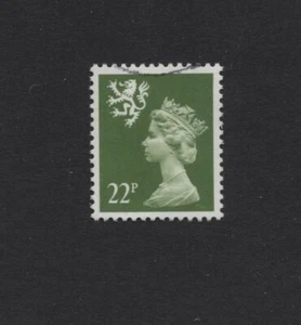 1986 22p YELLOW-GREEN SCOTLAND REGIONAL TYPE II SUPERB USED. SG S48Ea - Picture 1 of 1