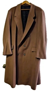 Vintage Mackenzie Coat Co 50 Regular Wool Trench Coat Double Breast Brown USA - Picture 1 of 10