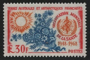 TAAF 1968 - Mi-N.o 44 ** - Estampillada sin montar o nunca montada - OMS (III) - Imagen 1 de 2